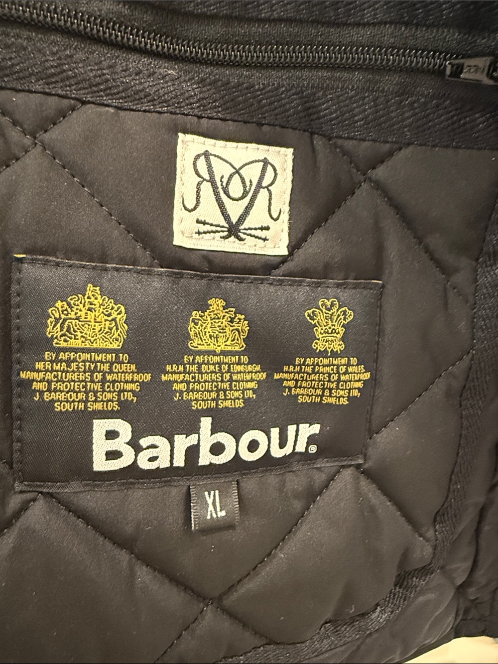 Barbour Quilted Black Inner Lining Vest - Picture 3 of 6